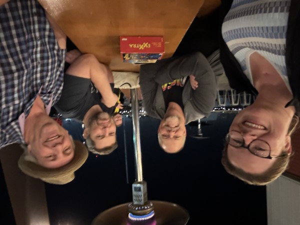 Natalia, Mark, David and Grant win SDHistCon by being the last people in the hall when they shut the doors.